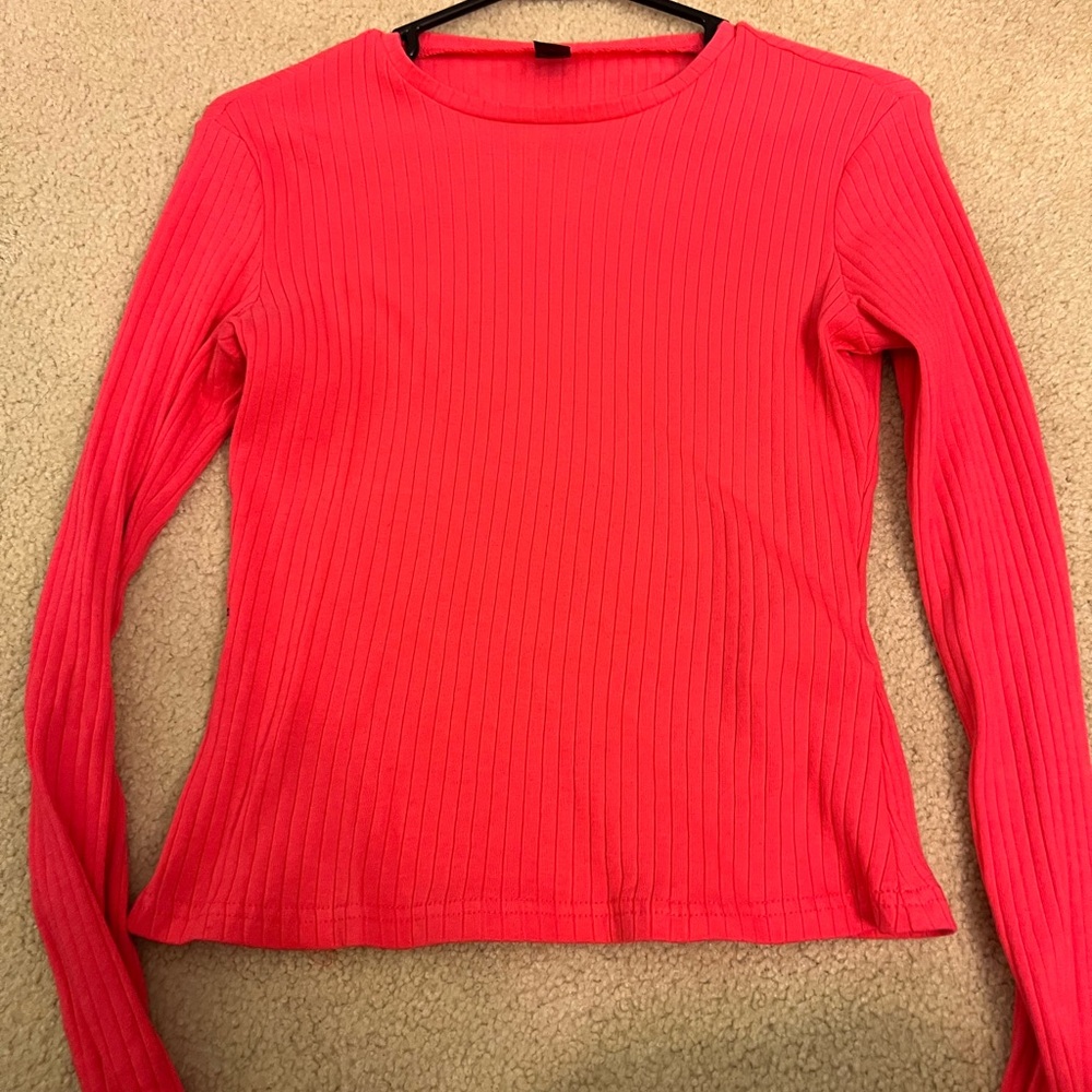 ribbed long sleeve top